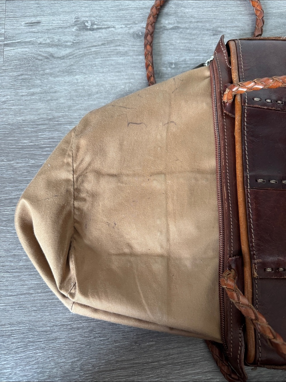 Ellepi Handmade Braided-Strap Patchwork Leather Shoulder Bag in Deep Brown - Picture 10 of 10